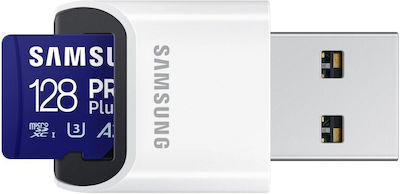 Samsung Pro Plus (2023) microSDXC 256GB Klasse 10 U3 V30 A2 UHS-I mit USB-Lesegerät