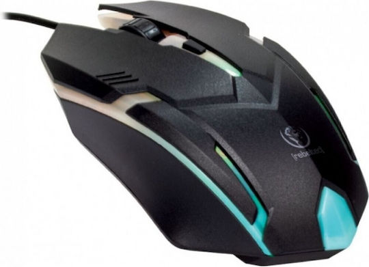Rebeltec Neon Gaming Ποντίκι Μαύρο
