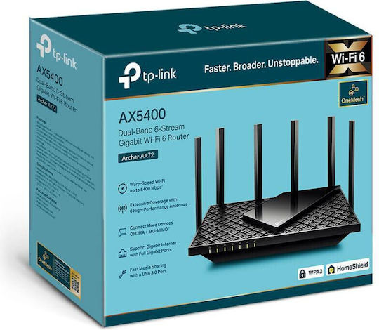 TP-LINK Archer AX72 v1 Ασύρματο Router Wi‑Fi 6 με 4 Θύρες Gigabit