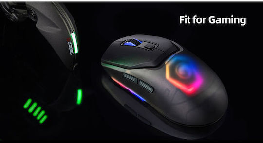 Marvo Fit Pro Ασύρματο RGB Gaming Ποντίκι 19000 DPI Μαύρο
