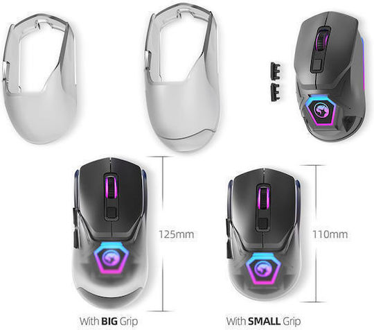 Marvo Fit Pro Ασύρματο RGB Gaming Ποντίκι 19000 DPI Μαύρο