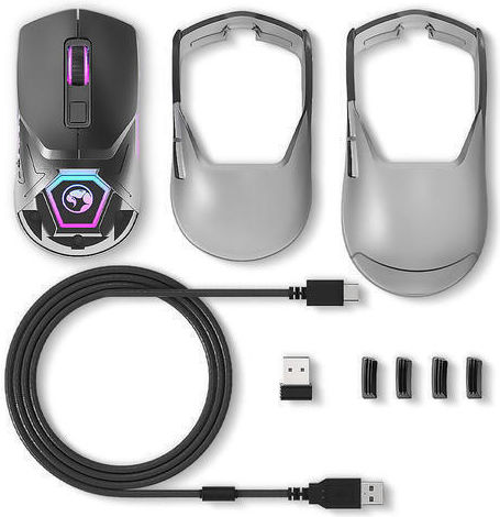 Marvo Fit Pro Ασύρματο RGB Gaming Ποντίκι 19000 DPI Μαύρο