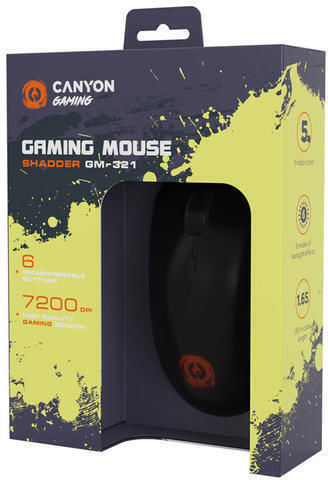 Canyon Shadder GM-321 RGB Gaming Ποντίκι 7200 DPI Μαύρο