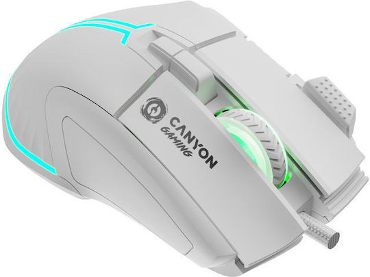 Canyon Fortnax GM-636 RGB Gaming Ποντίκι 20000 DPI Λευκό