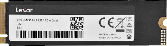 Lexar NM790 SSD 2TB M.2 Type with PCI Express 4.0 Connection and Heatsink PS5 Compatible LNM790X002T-RNNNG