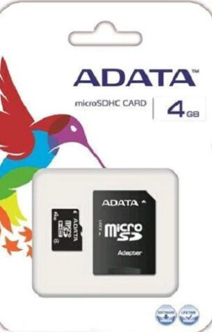 Adata microSDHC 4GB Clasa 4 cu adaptor