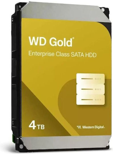 Western Digital Gold 4TB HDD Hard Drive 3.5" SATA III 7200rpm with 256MB Cache for NAS / Server WD4004FRYZ