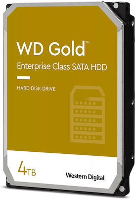 Western Digital Gold 4TB HDD Hard Drive 3.5" SATA III 7200rpm with 256MB Cache for NAS / Server