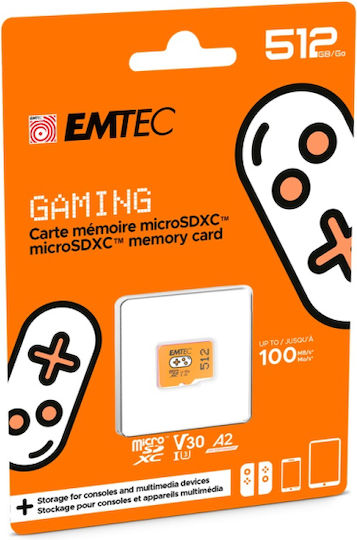 Emtec microSDXC 512GB U3 V30 A1 UHS-I 100MB/s