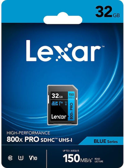 Lexar Professional 800x SDHC 32GB Class 10 U1 V10 UHS-I