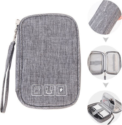 19x12x3,5εκ Cable Bag Gray