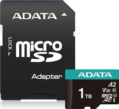 Adata SDXC 1TB Klasse 10 U3 V30 A2 UHS-I mit Adapter