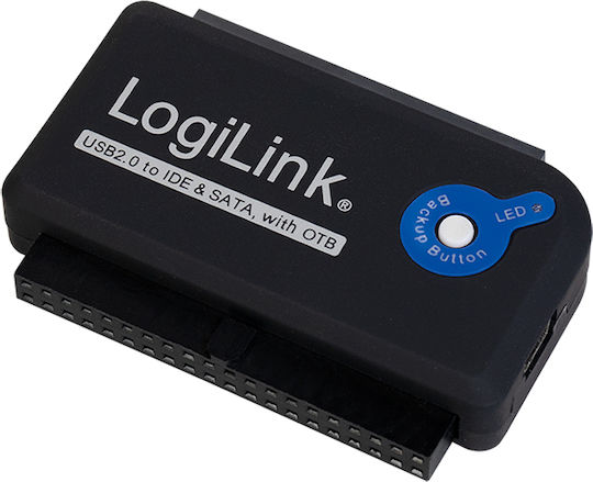 LogiLink AU0006D USB 2.0 to IDE & SATA Adapter with OTB Black