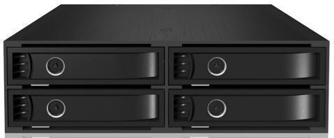 Icy Box Πλαίσιο Για Σκληρούς Δίσκους Backplane IcyBox 4x2,5" SATA/SAS HDD/SSD to 5,25" bay Μαύρο (IB-2242SSK)