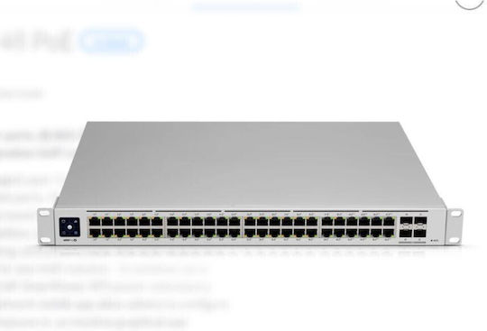 Ubiquiti Unifi Switch 48 Managed L2 PoE+ Switch με 48 Θύρες Ethernet