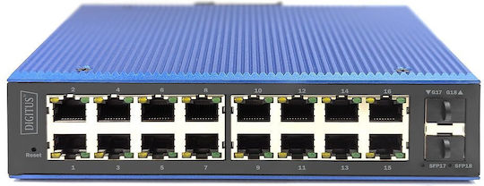 Digitus DN-651159 Managed L2 PoE Switch με 16 Θύρες Gigabit (1Gbps) Ethernet και 2 SFP Θύρες