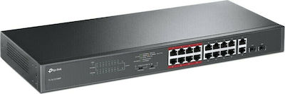 TP-LINK TL-SG1218MP v6 Неуправляем L3 PoE+ Switch с 18 Портове Гигабитови (1Gbps) Ethernet и 2 SFP Портове