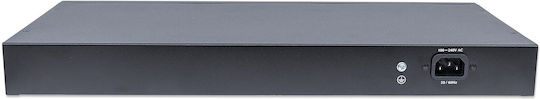 Intellinet 561198 Unverwaltet L2 PoE+ Switch mit 16 Ports Gigabit (1Gbps) Ethernet und 2 SFP Ports