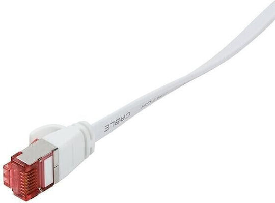 LogiLink Flat U/FTP (STP) Cat.6a Ethernet Network Cable 2m White 1pcs