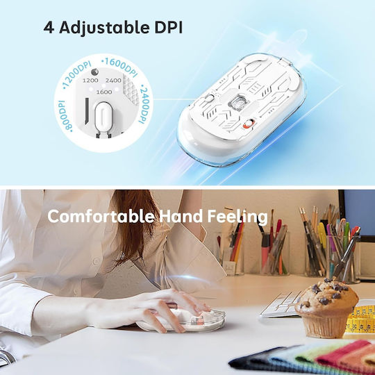Meetion MT-BTM005 Wireless Bluetooth Mouse White