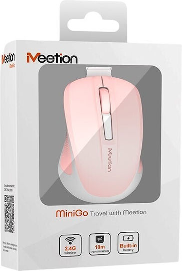 Meetion Silent Mini 2.4G Wireless Bluetooth Mini Mouse Pink