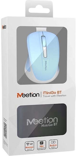 Meetion Silent Mini 2.4G Kabellos Bluetooth Mini Maus Blau