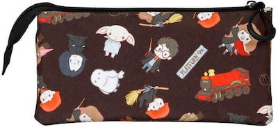 Harry Potter Black Triple Pencil Case Cute Kmn05488