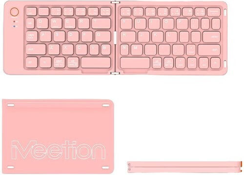 Meetion MT-BTK001 Kabellos Bluetooth Nur Tastatur Englisch US Rosa