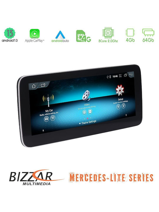 Bizzar Car Audio System for Mercedes-Benz E Class Mazda E series 2022-2023 (Bluetooth/USB/AUX/WiFi/GPS/Apple-Carplay/Android-Auto/CD) with Touch Screen 10.25"