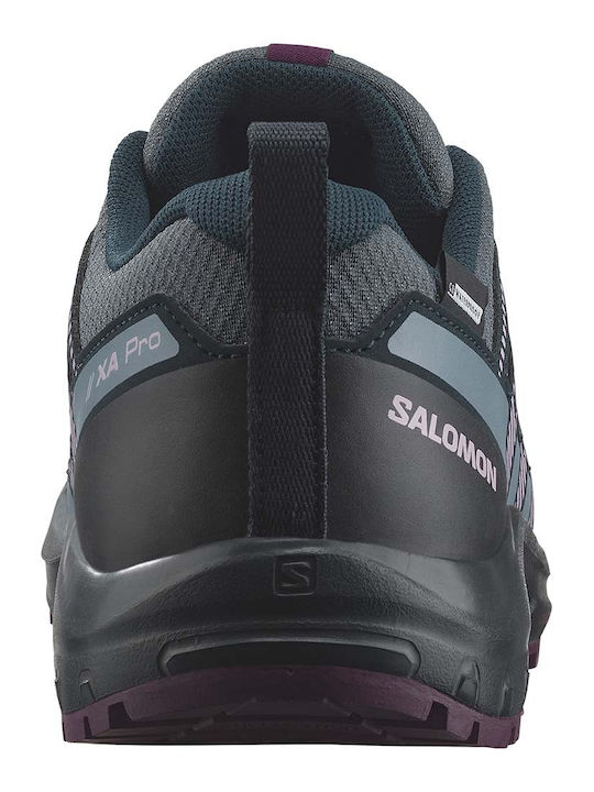Kids Hiking Boots Xa Pro V8 Waterproof Gray