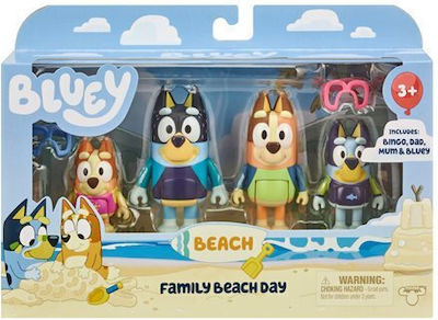 Giochi Preziosi Miniature Toy Bluey Family Beach Day for 3+ Years 6cm. (Various Designs/Assortments of Designs) 1pc