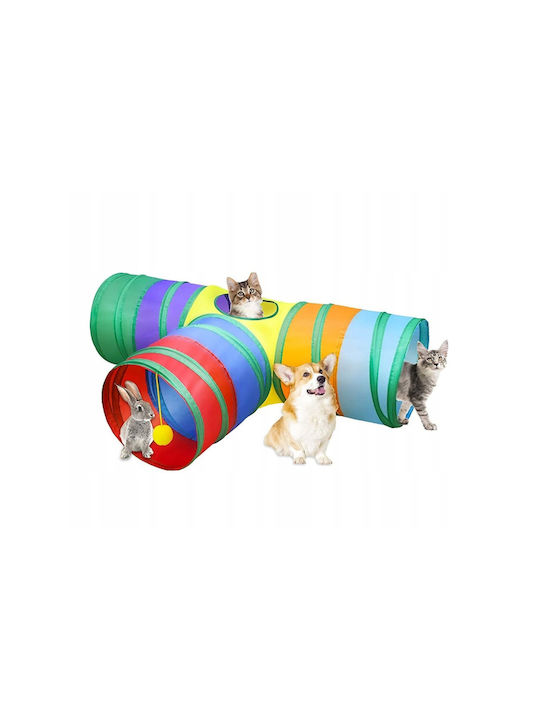 Tunel Interactiv pentru Animale Mici Zola Poliester 80x55 Cm Multicolor