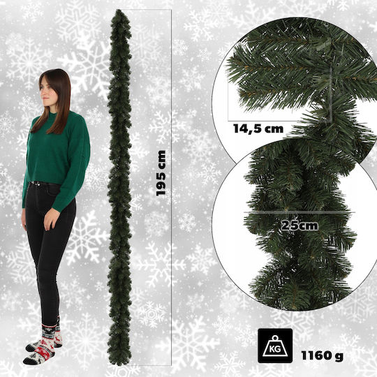Kadax Christmas Garland 195 Cm Green