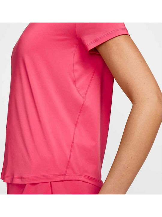 One Classic Women's Athletic Blouse Short Sleeve Dri-Fit Pink