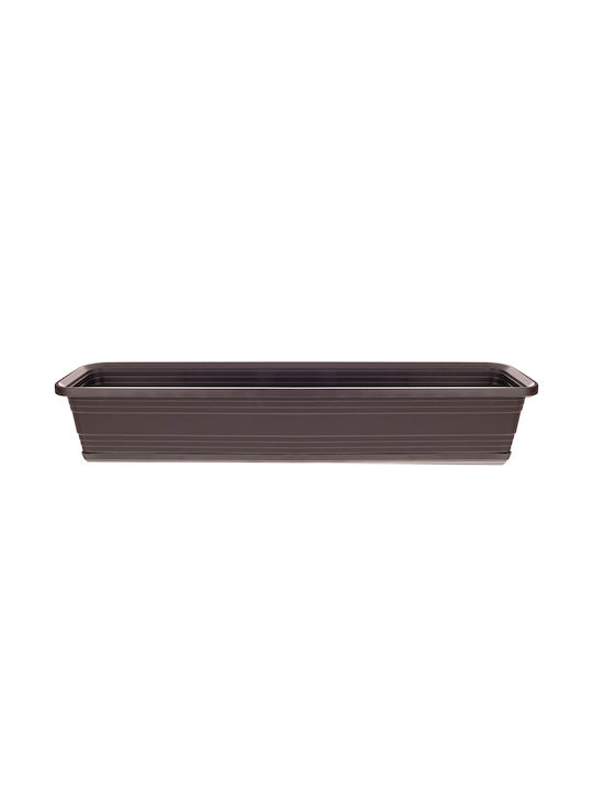 Kadax Balcony Planter Box Flower Pot 80cm + Saucer Mocha