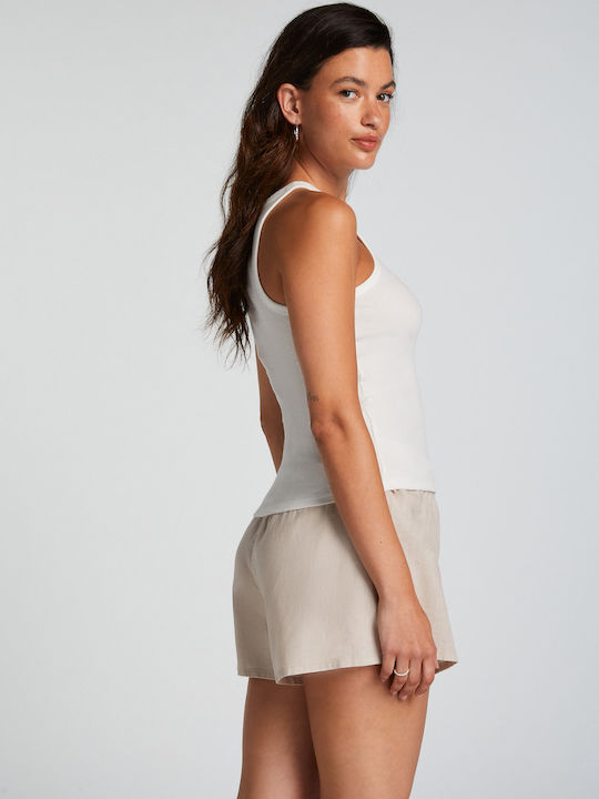 Damen Bluse Ärmellos Snow White