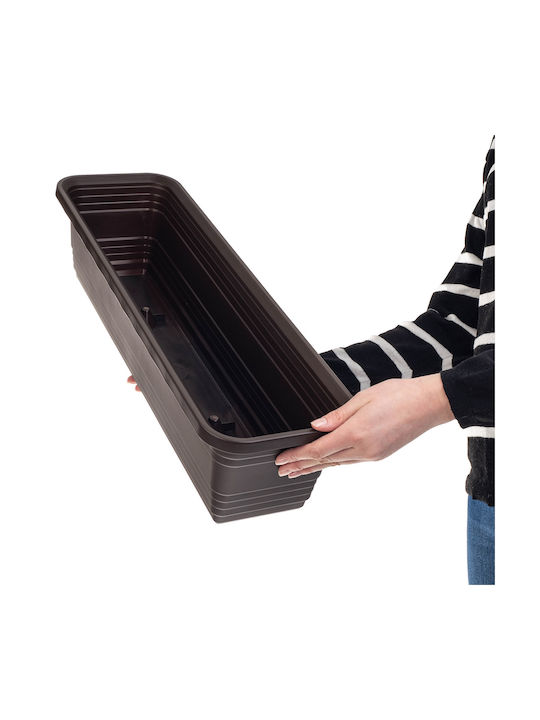 Kadax Balcony Box Planter 60cm Mocha Flower Box
