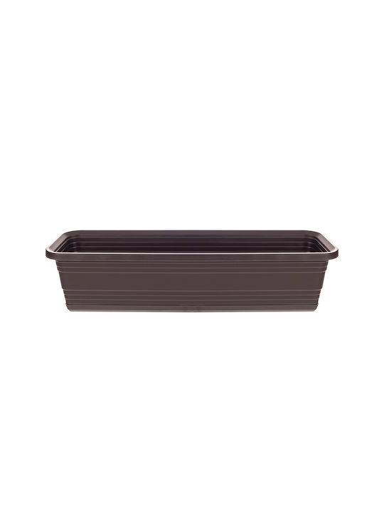 Kadax Balcony Planter Box Flower Pot 60cm + Saucer Mokka