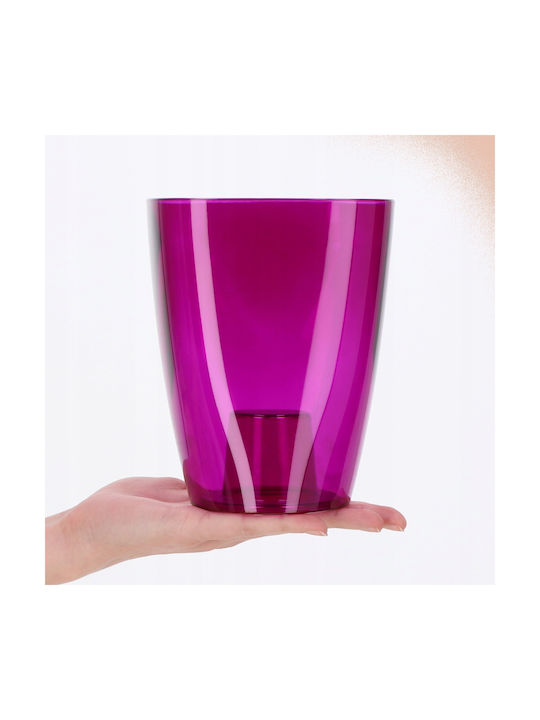Kadax Orchid Pot Cover Plastic Flower Planter 12cm Purple