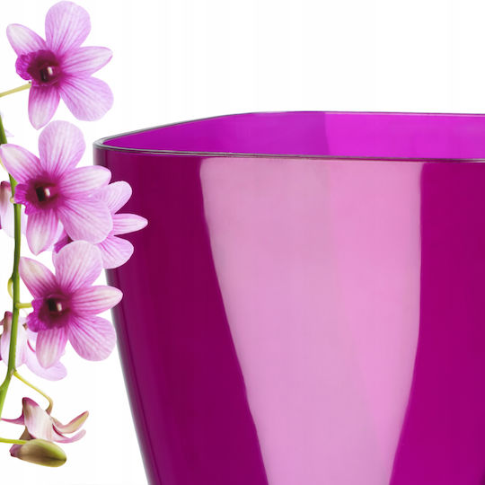 Kadax Orchideen-Übertopf Kunststoff-Blumentopf 12cm Lila