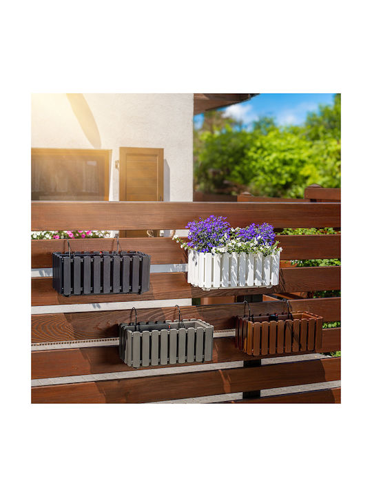 Kadax Balcony Box 38cm + 2 Holders White Kadax Balcony Box 38cm + 2 Holders White