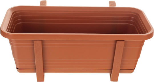 Kadax Balcony Box Planter Pot 40cm Handles Base Balcony Railing