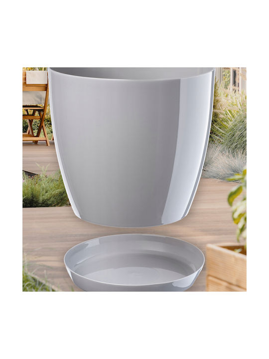 Kadax 3x Pot 23cm Planter Saucer Gray