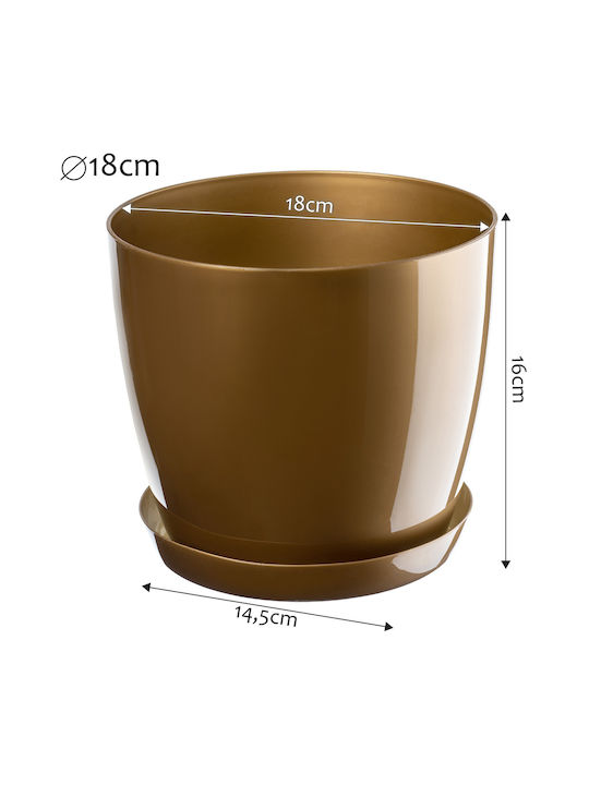 Kadax Flower Pot Cover Base Gold 18cm