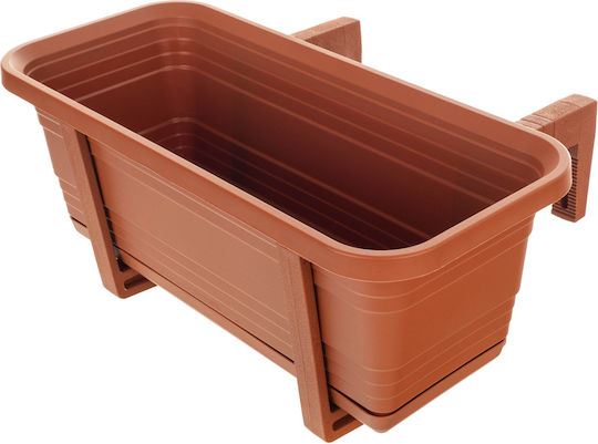 Kadax Balcony Box Planter Pot 40cm Handles Base Balcony Railing