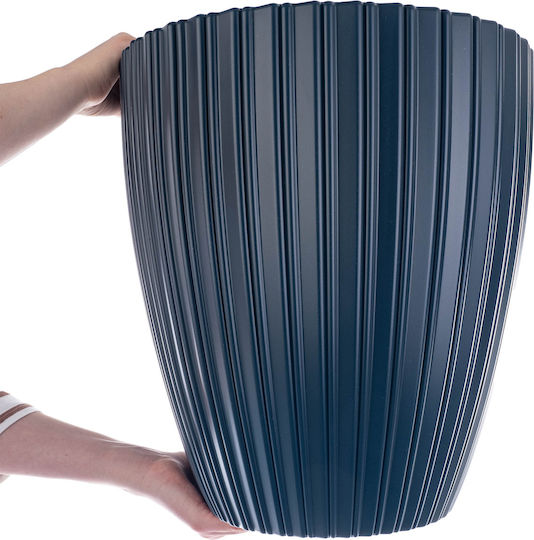 Kadax Flower Pot 30cm Plastic Blue Planter Insert