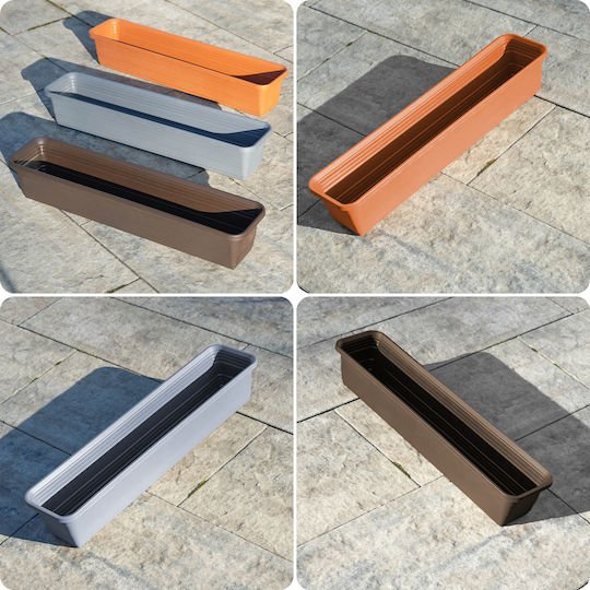 Kadax Balcony Box Planter Pot 50cm Brick Flower Box
