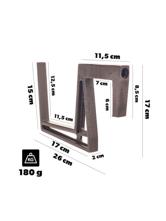 Kadax Balcony Box Planter Pot 50cm Handles Base Balcony Railing