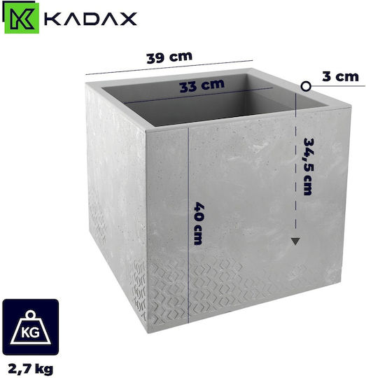 Kadax Blumentopf Pflanzkübel Hoch 40cm Gartenbox auf Rädern Eco