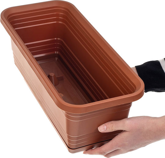 Kadax Balkonpflanzkasten Blumenkasten 40cm + Ziegelbasis